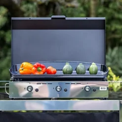 Capot acier galvanisé noir pour plancha Initial 65