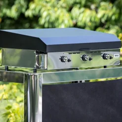Capot acier galvanisé noir pour plancha Initial 65