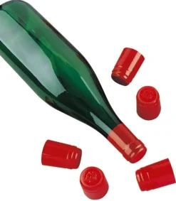 50 capsules en PVC rétractable rouge