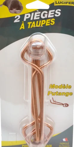 Carte de 2 pièges à taupe Putange avec 2 tentes LUCIFER