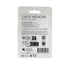 Carte mémoire micro SD 64 GO SEMAC