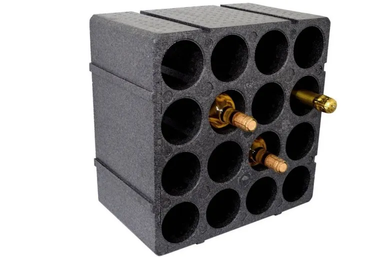Casier à bouteille polystyrène 16 places réversibles
