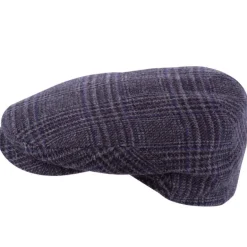 Casquette Bradnew motif carreaux chevrons grise