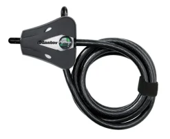 Câble acier tressé à clé 1,8m x Ø5mm 4 clés MASTER LOCK