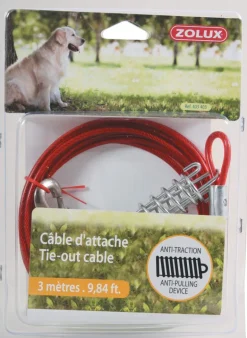 Câble d'attache pour chien sécurisé avec ressort ZOLUX