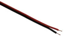 Câble HI-FI 2 conducteurs 0,75 mm² rouge/noir - Vendu au ml
