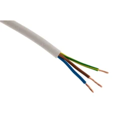 Câble HO5VV-F de section 3G2,5mm² blanc 5ml