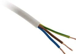 Câble électrique souple 3G1 mm² blanc - Vendu au ml