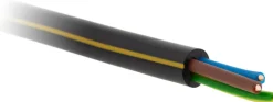 Câble rigide U1000R2V - 3G2,5mm² noir 5m