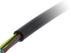 Câble rigide U1000R2V - 3G1,5mm² noir 5m