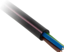 Câble rigide U1000R2V - 3G1,5mm² noir 5m