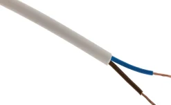 Câble souple H05VV-F 2x 1,5mm² blanc 10m