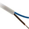 Câble souple H05VV-F 2x 1mm² blanc - Vendu au ml