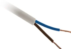 Câble souple H05VV-F 2x 1mm² blanc - Vendu au ml