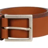 Ceinture en croûte de cuir marron 35 mm x 120 cm