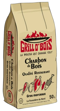 Charbon de bois 50L Qualité Restaurant GRILL O'BOIS
