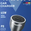 Chargeur pour allume-cigare USB C/USB B VARTA