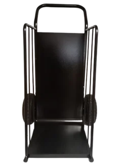 Chariot porte-bûches Vauban acier noir martelé