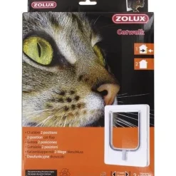 Chatière 2 positions verrouillables pour porte blanche