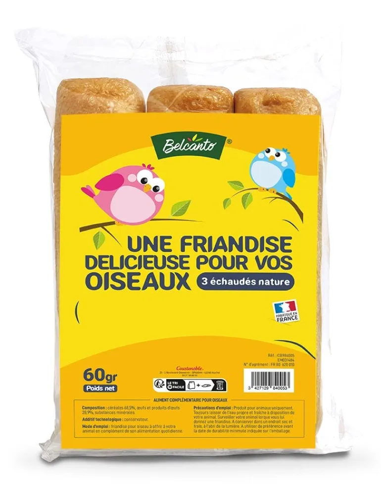 Échaudés nature pour Oiseaux - 3x60 g