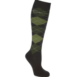 Chaussettes d'équitation Brescia marron/kaki