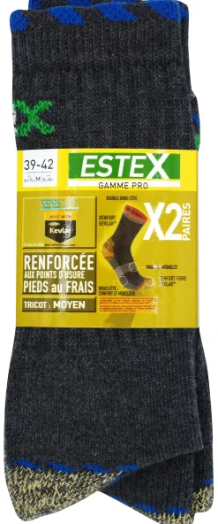 Chaussettes H/F Treck Coolmax 35/38 - Lot de 2 paires
