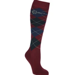 Chaussettes d'équitation Brescia merlot/gris graphite