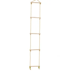 Échelle corde 5 barreaux bois pour portique h.190-250 cm