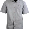 Chemise manches courtes Boutade grise à rayures