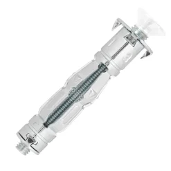 Cheville corps creux acier zingué M4 + vis TF blanc (x12)