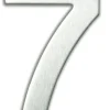 Chiffre adhésif N°6 en acier inoxydable H.9,5 cm