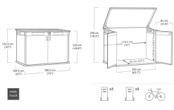 Coffre rangement Signature effet bois 2020L