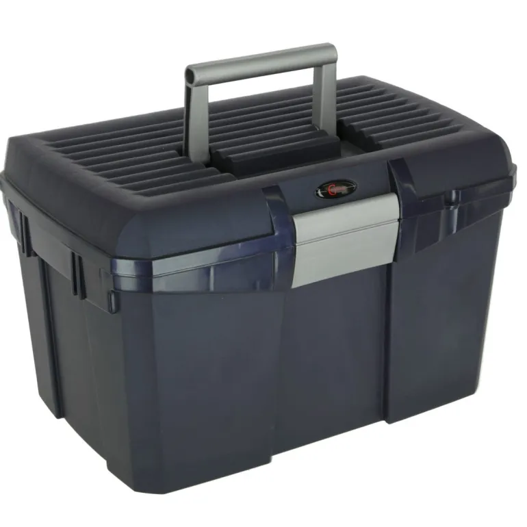 Coffre de pansage Siena bleu foncé