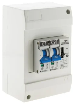 Coffret chauffe-eau 4 modules équipé 2+20A jour/nuit