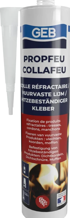 Colle mastic réfractaire Propfeu Collafeu 310ml GEB