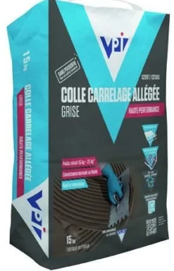 Colle carrelage allégée grise 15 kg