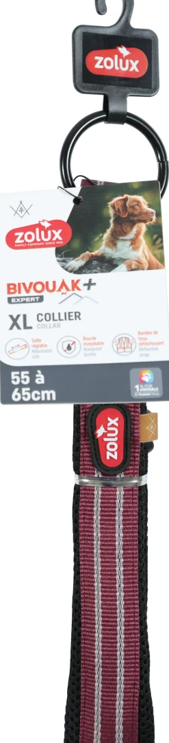Collier pour chien bivouak 55-65cm 25mm rouge ZOLUX