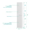 Colonne à suspendre Emilien blanche 120 cm AURLANE