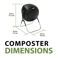 Composteur rotatif simple 189L noir