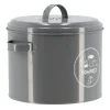 Composteur en métal anthracite 27x23,2x21,3 cm