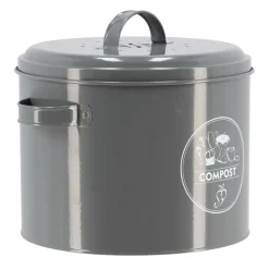 Composteur en métal anthracite 27x23,2x21,3 cm