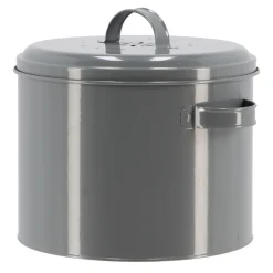 Composteur en métal anthracite 27x23,2x21,3 cm