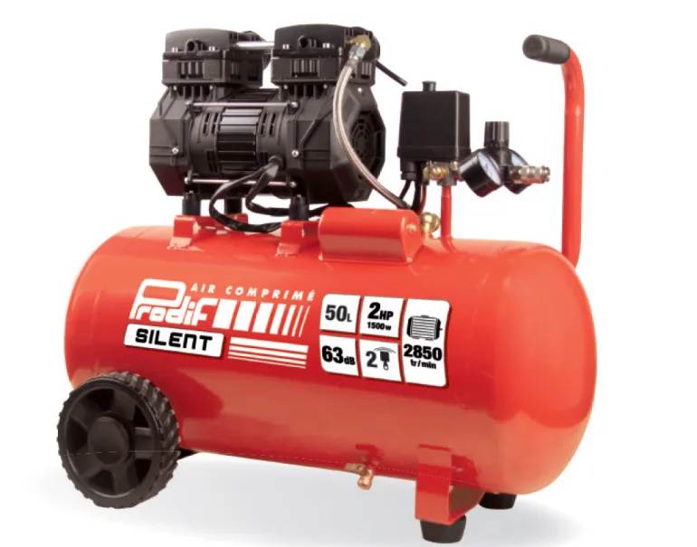 Compresseur d'air silencieux 50L 2CV 2850tr/min PRODIF