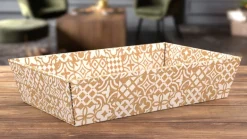 Corbeille kraft 28x20,5x05,5cm blanc