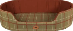 Corbeille chien Classic Confort Highland T60 kaki/rouille