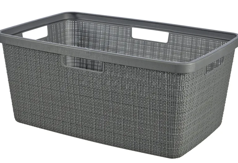 Corbeille à linge 46 L JUTE gris anthracite
