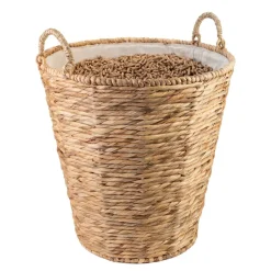 Corbeille Mékong en jonc de mer naturel 45x45x46cm