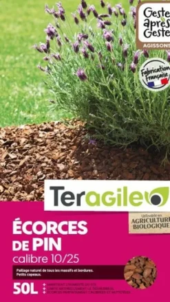 Écorces de pin maritime 10/25mm 50L TERAGILE