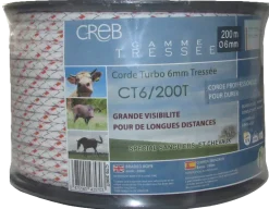 Corde Premium tressée 6mm et 200m pour longue distance CREB