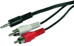 Cordon audio FPE jack 3.5mm femelle stéréo / 2 RCA mâles